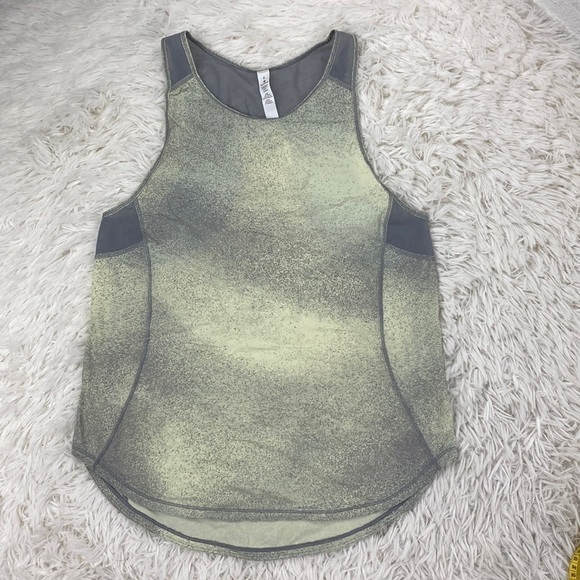 Lululemon Sculpt Tank II Ocean Spray Fluro Citrus Light Cast / Light Cast - Picture 1 of 4